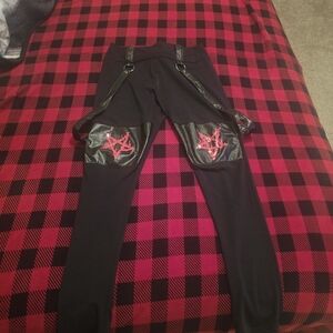 Killstar Black Leggings with Unique Design
